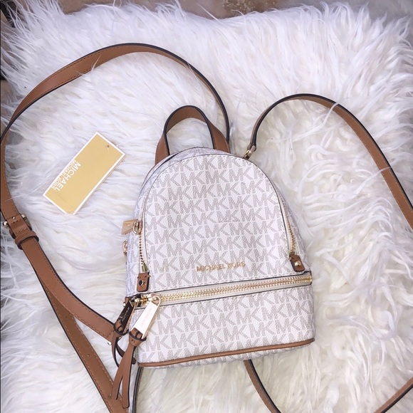 michael kors rhea vanilla backpack